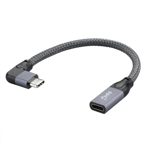 PD 5A Curved USB3.1 Type-C Extension Cable 4K @60Hz 10Gbps USB-C Gen 2 Extender Cord For Macbook Nintend H P Laptop 1M
