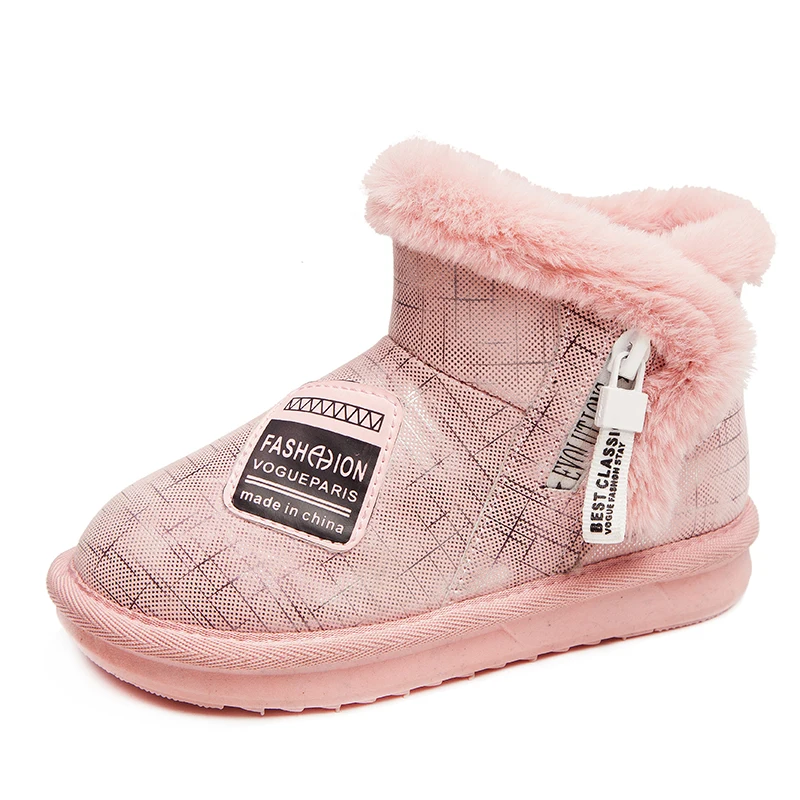 Детская обувь зимняя Детские ботильоны сохраняющие тепло короткие ботинки с