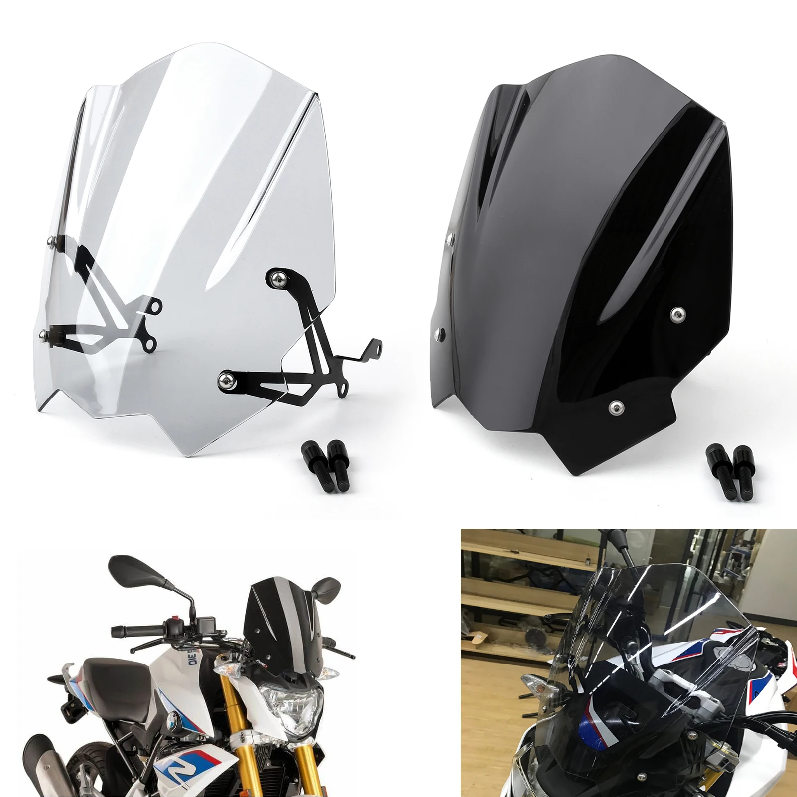 Artudatech Motorcycle ABS Plastic Windshield Windscreen For BMW G310R 2017 2018 G 310R 310 R Accessories | Автомобили и мотоциклы