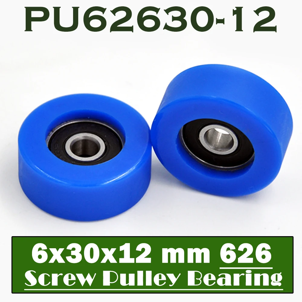 

PU 626 Polyurethane Covered Bearing 6*30*12 mm ( 2 PCS ) Shaft 6mm PU62630-12 Urethane Cover PU626 Bearings