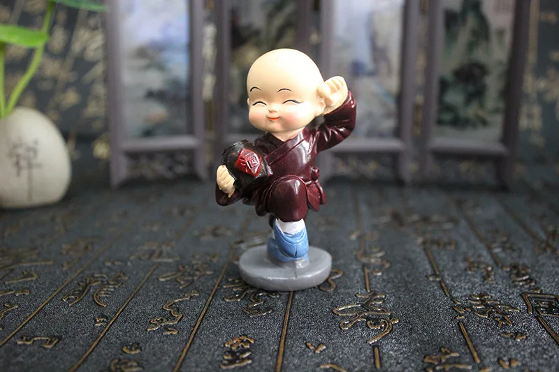 Drunken Master, четыре не маленький монах, украшение для автомобиля, смола, домашнее ремесло, автомобильные отделочные украшения для интерьера, забавная кукла