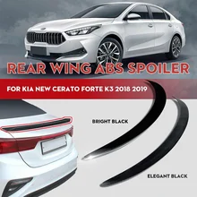 ABS alerón trasero del maletero del coche protector de alerón negro brillante mate para Kia Cerato Forte Sports GT 2018 2019