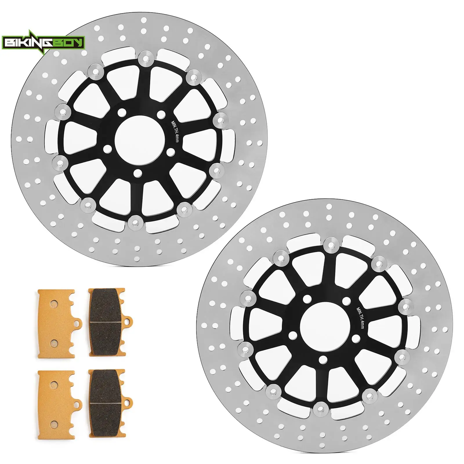 デュラエース ディスク BIKINGBOY Front Brake Discs Disks Rotors Pads For ZZR ZZ-R
