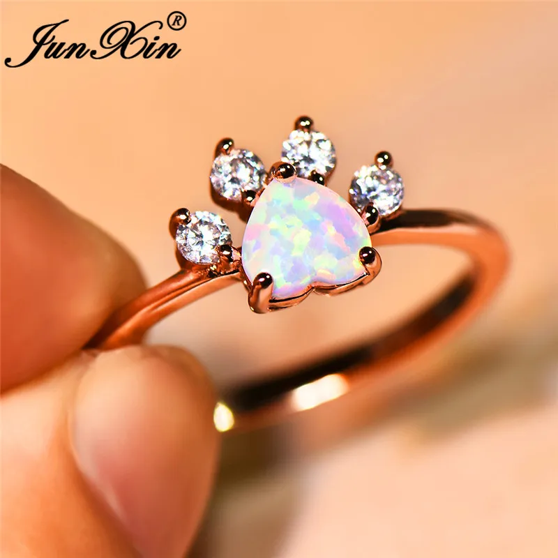 JUNXIN-Cute-Animal-Bear-Cat-Dog-Paw-Ring-Female-White-Fire-Opal-Rings-For-Women-Rose (3)