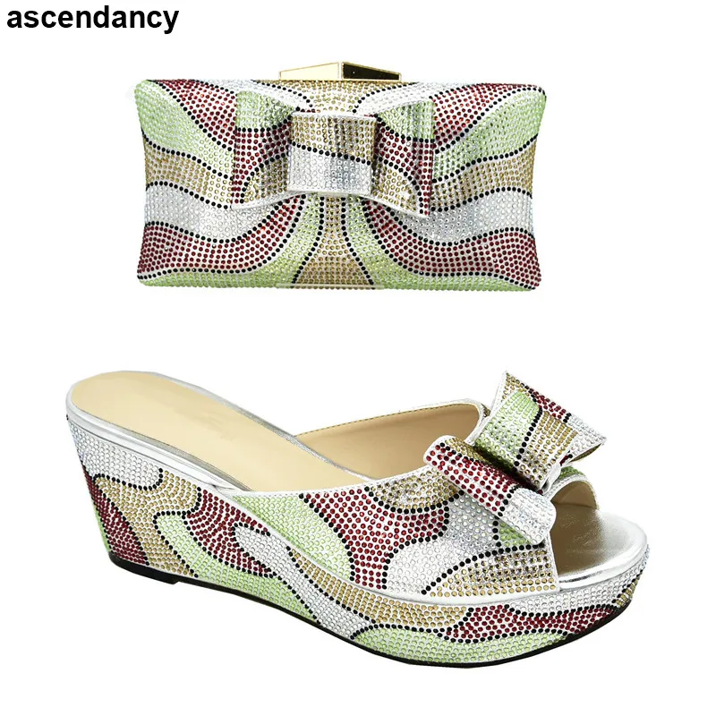 Women Shoes and Bag To Match for Parties Italy High Heels Women Wedding Shoe Italian Shoes with