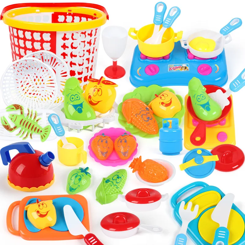 

Children's House Kitchen Toys Cooking Cooking Simulation Cookware Tableware Set