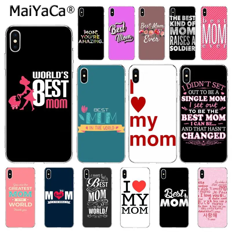 

MaiYaCa I Love Best Mom Cover Phone Case For iphone 11 Pro 11Pro Max 8 7 6 6S Plus 5 5S SE XR X XS MAX