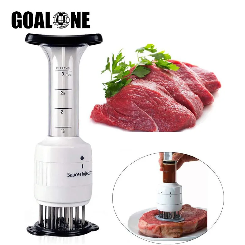 

GOALONE Seasoning Injectors 2 in 1 Needle Meat Tenderizer Flavor Marinade Injector for Meat Steak Beef Turkey BBQ Cooking Gifts