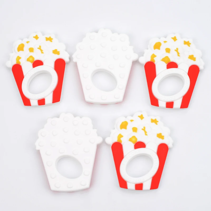 1 шт. силиконовый Прорезыватель для зубов Popcorn аксессуары ожерелья детские