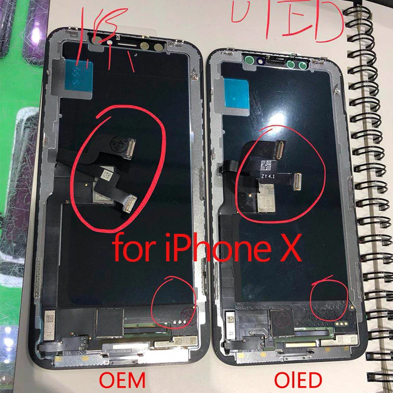 ЖК дисплей для iPhone X XR XS Max оригинальный iPhoneX TOP сенсорный экран с дигитайзером в