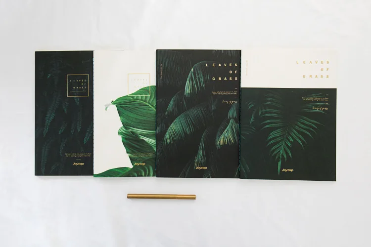 "Листья травы" упаковка из 4 тетрадей с подкладкой блокнот для учебы бизнес тетрадь композиция книга дневник