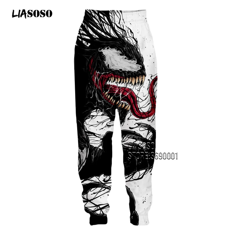 LIASOSO Harajuku 3D печати фильм Venom бойню Штаны унисекс брюки, тренировочные брюки в повседневном стиле блузка из хипстера уличная G3061