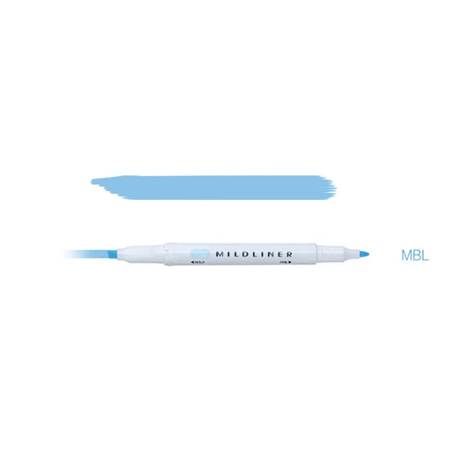 MBL Zebra Mildliner хайлайтер двойной лайнер маркер ручка японский мягкий лайнер маркер ручка - Цвет: MBL