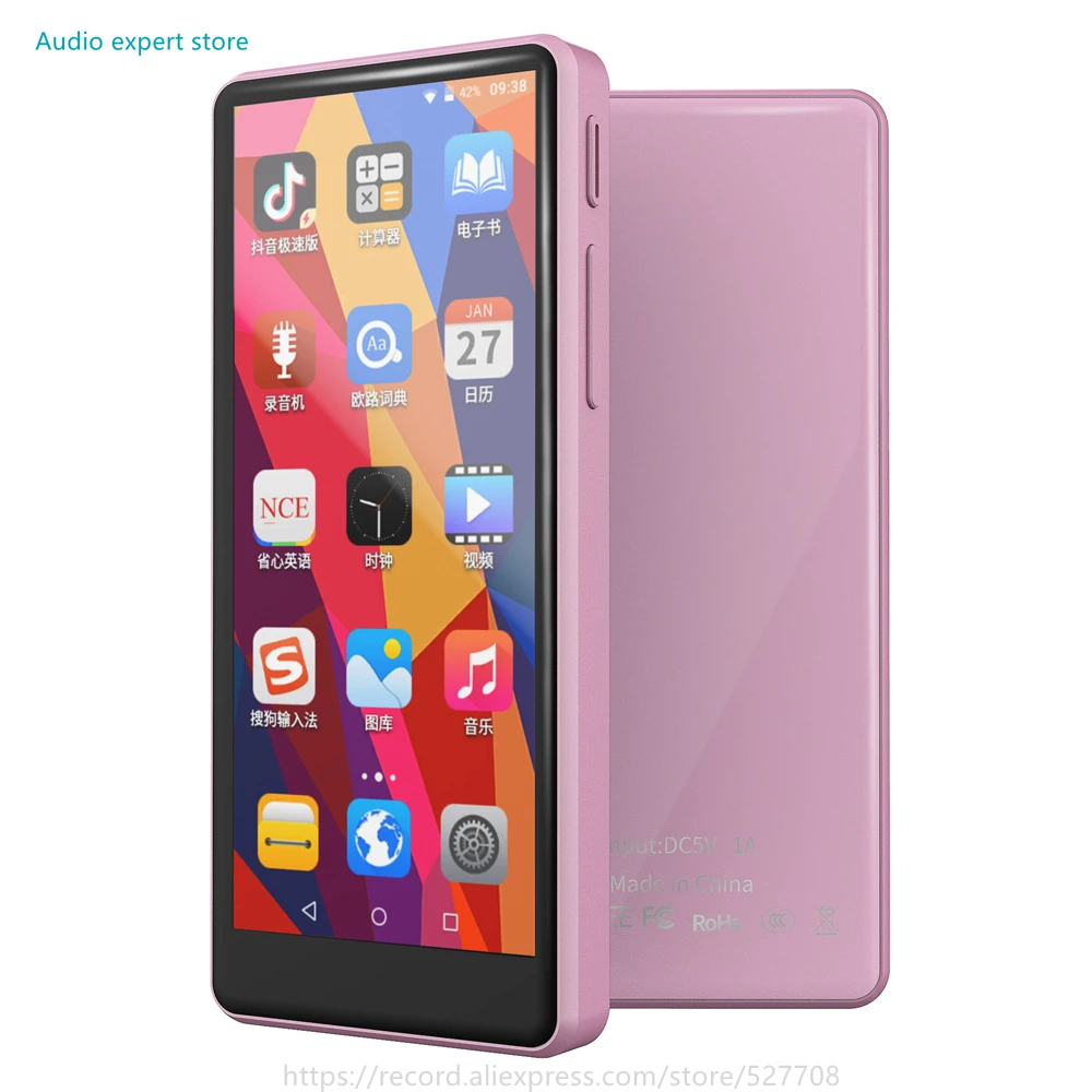 Portable Smart Android Google Wi-Fi Sports Bluetooth Thin Video Download APP Touch Screen Mini Media MP4 Music Player