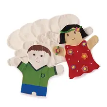 2 шт DIY ручной кукольный Материал Мультфильм Окрашенные перчатки ручной работы куклы поставки с пальчиковые куклы раскрашенные куклы подарок для детей