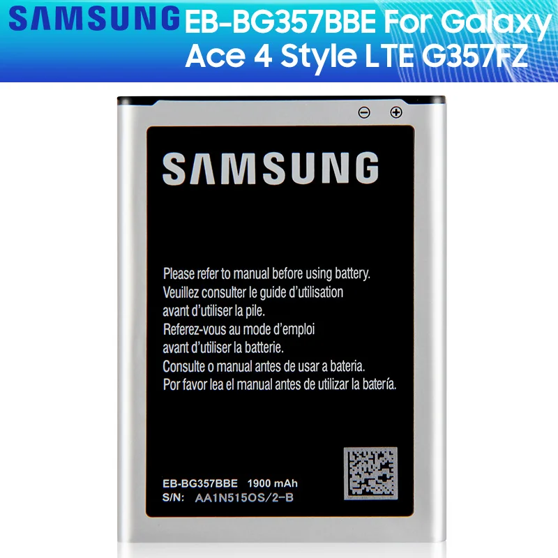 Оригинальный аккумулятор SAMSUNG EB BG357BBE для Samsung Ace 4 GALAXY Style LTE SM G357FZ G357 сменная