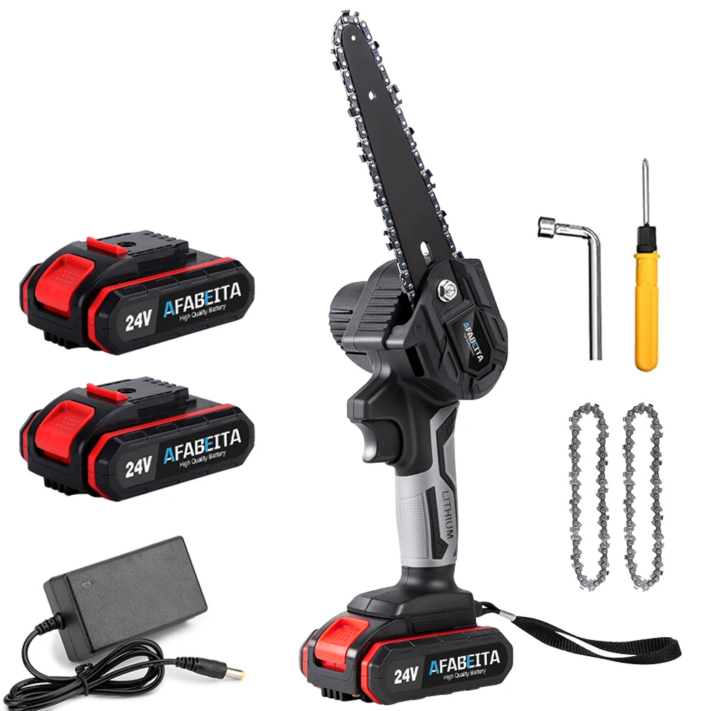 6Inch Rechargeable Electric Pruning Saw With Battery Chainsaw Garden