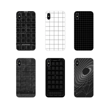

TPU Transparent Case Fashion Retro Black White Grid For ZTE Blade A5 2019 V6 V7 V8 Lite V9 V10 A 452 510 512 520 530 602 610 910