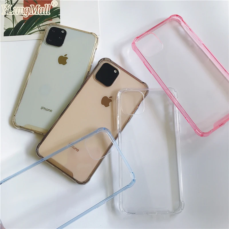 

High Quality Transparent Hard Acrylic Soft Frame Hybrid Case for iPhone 11 Pro Max 2019 Coque iPhone Xs Max XR XI X Back Cover