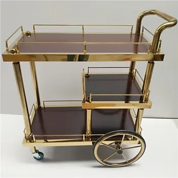 

Third floor wine cart tea cart reception and delivery food cart stainless steel trolley shelf trolley