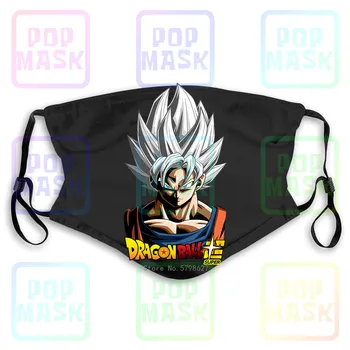 

Dragon Ball Super Goku Ultra Instinct Saiyan Washable Reusable Mask with 2Pcs PM2.5 Filters 5 Layers