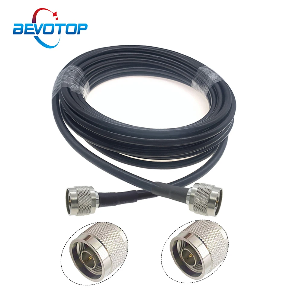 Bevotop Lmr240 504 Cabo n Macho para n Macho Plugue rf Coaxial Trança Jumper 4g 5g Cabo de Extensão Lte rf Adaptador Fio 50cm50m