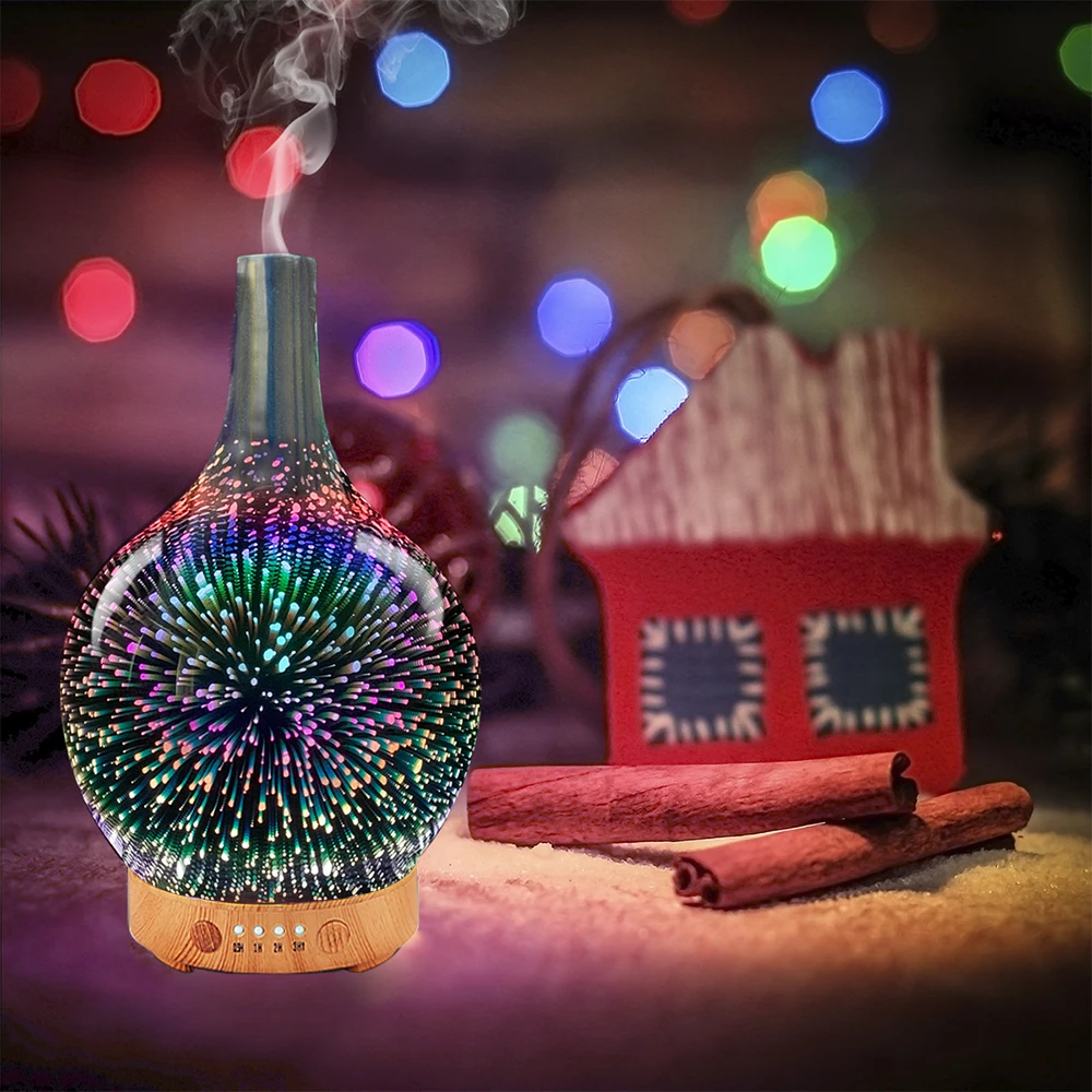 Увлажнитель Ароматизатор воздуха в форме вазы светодиодный ночсветильник|Масла