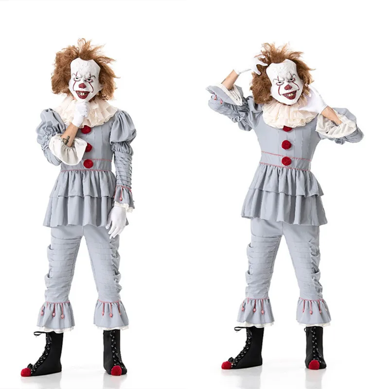

New Style Adult Clown hui hun Penny Wise Halloween Clothing Clown Performance Stage Wear