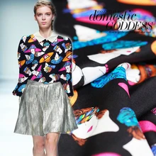 114 см против морщин шелковая ткань для платья 12 мм Креп Де Шин шелковая ткань летнее платье модная ткань шелковая ткань