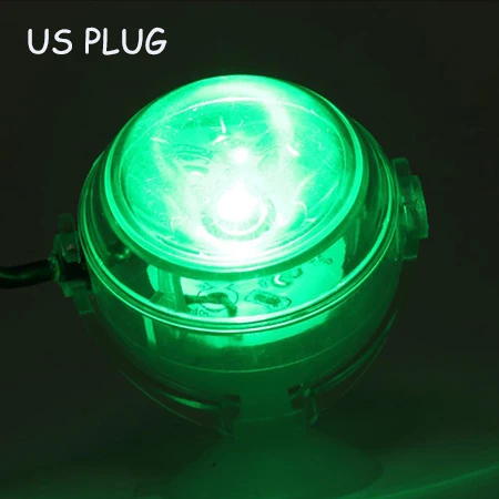 Водонепроницаемый светильник с вилкой для ЕС/США, декоративный фон, красочный светильник для аквариума, бассейна, аквариума, погружной светодиодный светильник - Цвет: Green