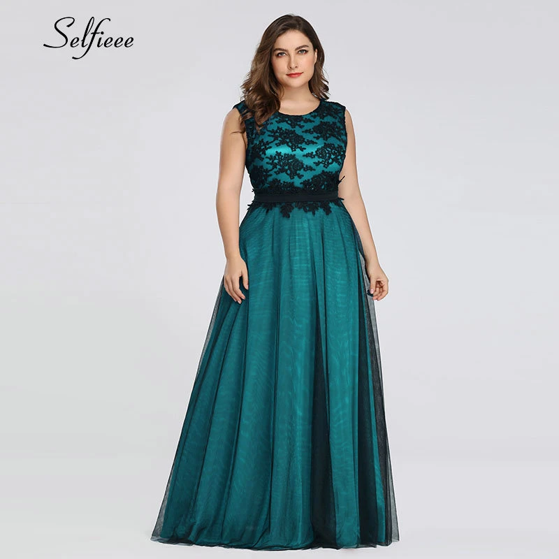 Элегантное платье размера плюс, ТРАПЕЦИЕВИДНОЕ длинное платье макси с круглым вырезом и аппликацией, богемное пляжное летнее платье - Цвет: Dark Green