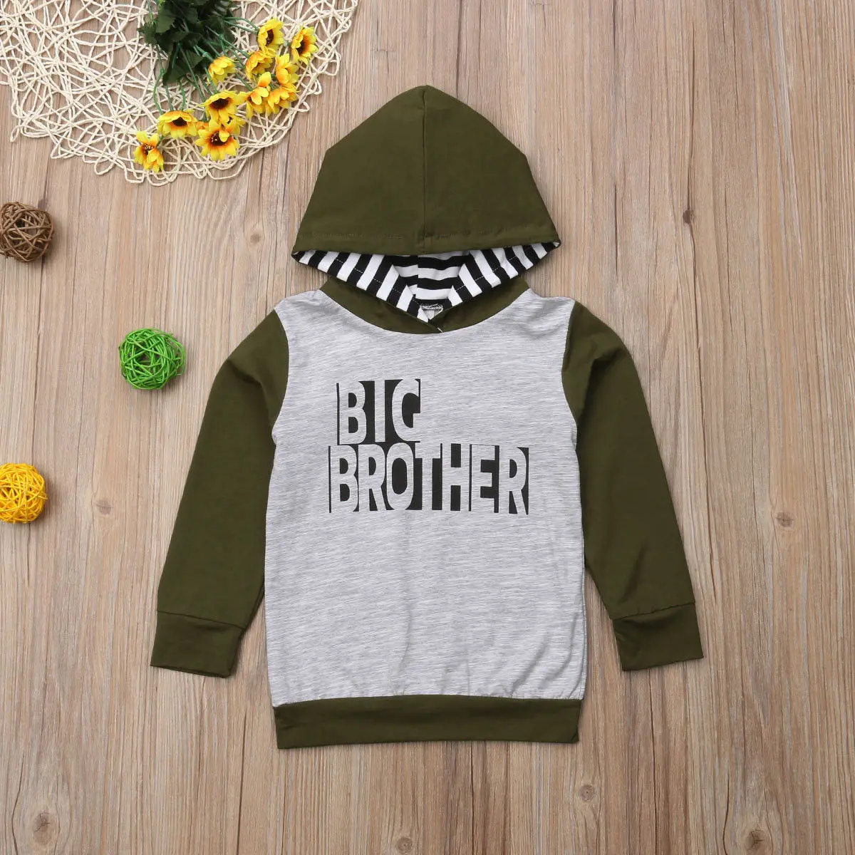 Одинаковая одежда для всей семьи с надписью «Big/Little Brother»; пуловер с длинными рукавами; Детский комбинезон для мальчиков; комплект из одного предмета; осенняя одежда