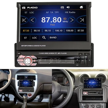 

Auto Retractable 1 Din 7 Inch Car Radio Hd Touch-Sn Mp5 Player Bluetooth Radio Usb Tf Fm Multimedia Player