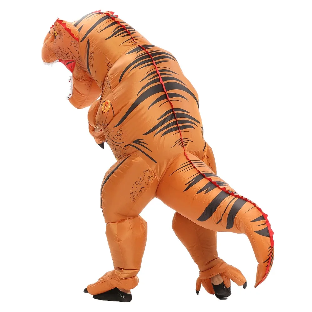 JYZCOS динозавров T REX надувной костюм для Для женщин Для мужчин Детский карнавальный костюм для Хэллоуина Косплэй костюм талисмана вечерние