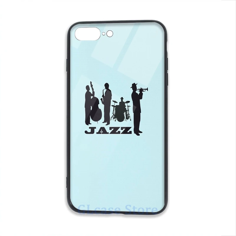 Jazz Band телефон чехол для iPhone 12 Pro 11 X XR XS Max 8 7 6 6s Plus 5s Мягкий ТПУ стеклянная задняя