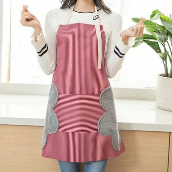 

Dual-use Hand Apron Waterproof Oil-proof Apron Female Home Kitchen Cooking Adjustable Buckle SNO88