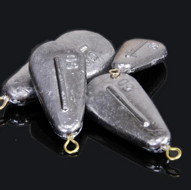 Плоские грузила в форме слезы из чистого свинца для морской рыбалки 1 шт. | Дом и