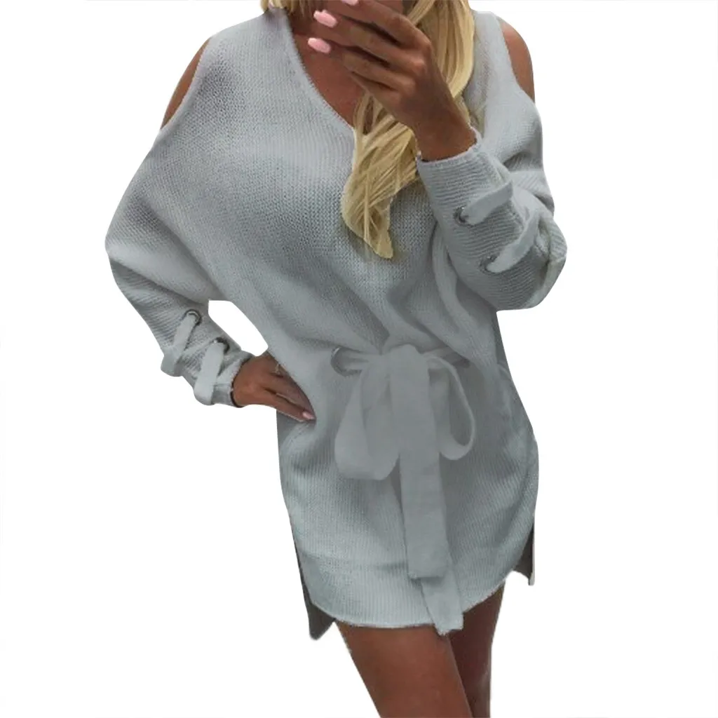 JAYCOSIN Autumn Winter Knit Sweater Women Soft O-neck Sweater Solid Color Sweater Winter Lady Warm Long Sleeve Sweater Knitwear - Цвет: GY