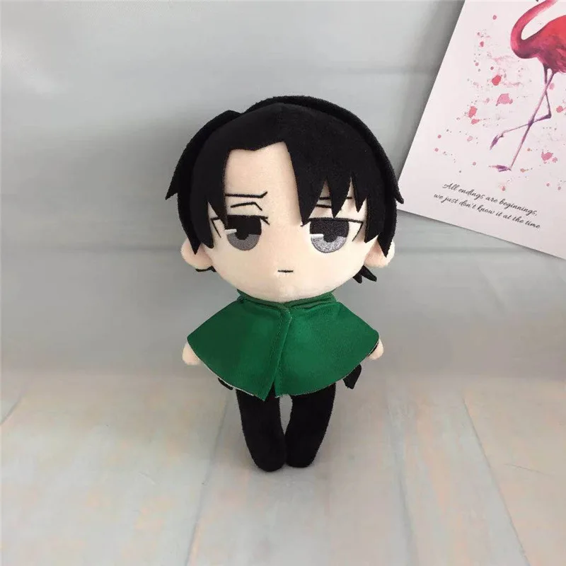 Attack on Titan Cosplay Levi Mikasa Ackerman Eren Jaeger Plush Doll Shingeki no Kyojin Plushie Figure Anime Toy Gift 20cm police woman costume