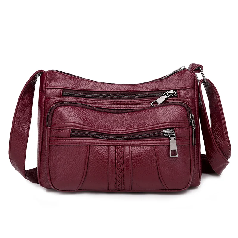 Annmouler новая женская сумка рюкзак из кожи сумка через плечо мягкая кожаная сумка через плечо карманы сумка-мессенджер для кошелек для девочек - Цвет: crossbody bag No 2