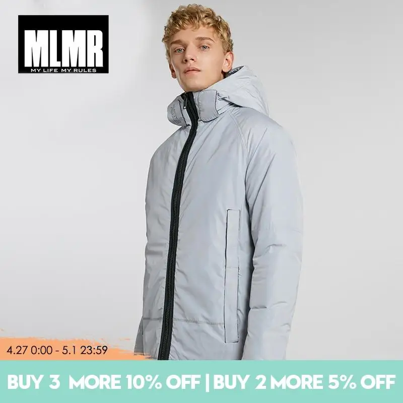 

MLMR winter mens versatile hooded stand collar windproof warm cotton jacket | 218309529