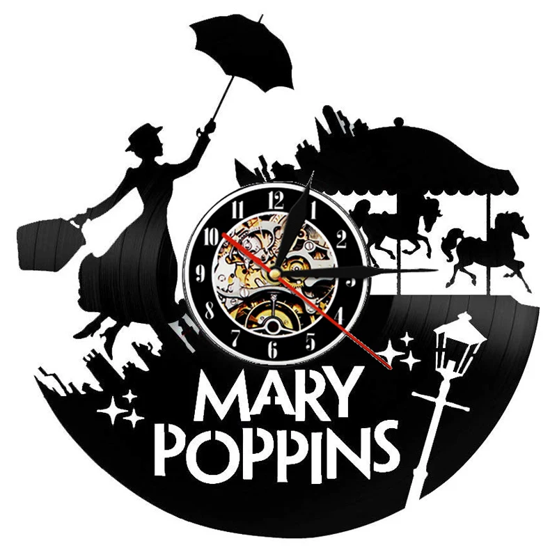 7 Виниловые настенные часы Mary, современный дизайн, американская кинематографическая тематика, часы с подвеской, винтажные виниловые настенные часы, домашний декор - Цвет: 7