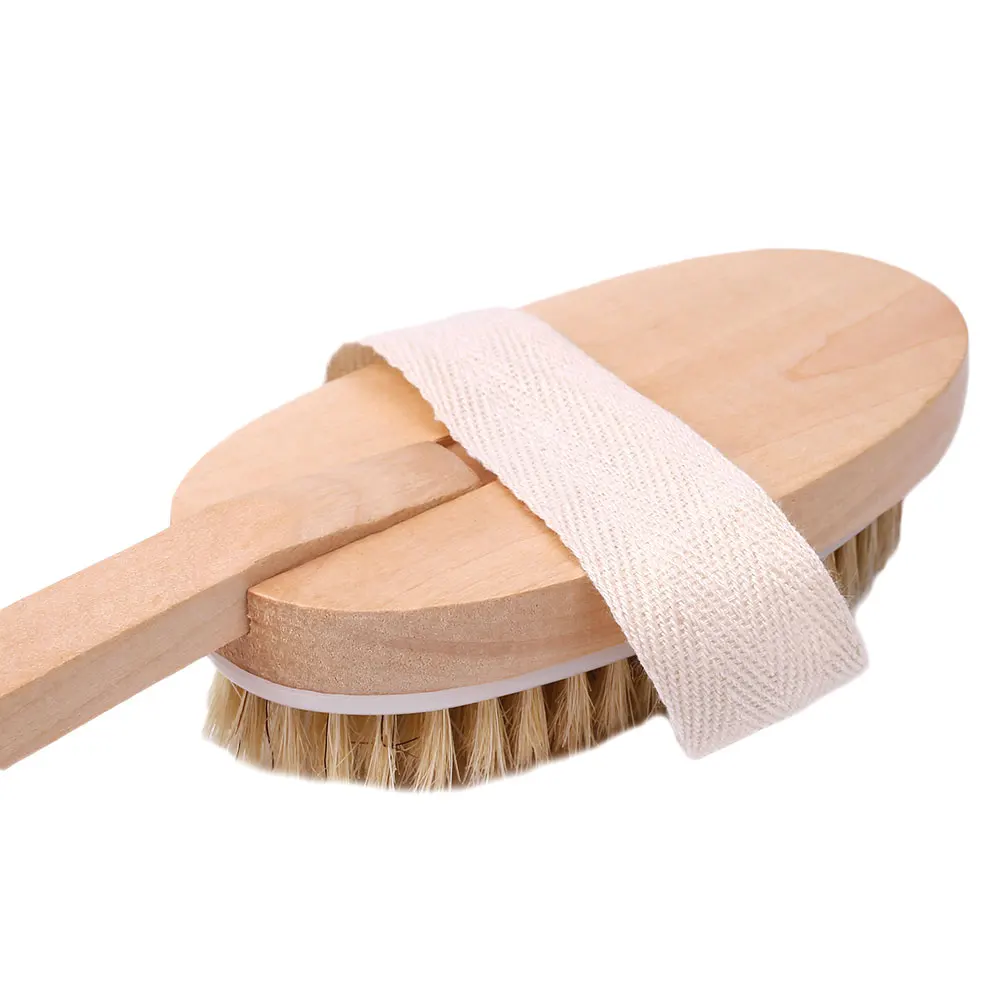 1 шт. щетка для душа длинная ручка деревянная Массажная щетина для ванной Универсальная