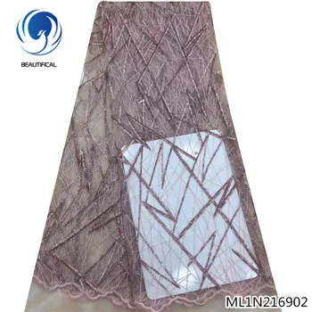 

BEAUTIFICAL african laces sequins party french lace net lace high quality dress material tulle 5 yards/lot ML1N2169