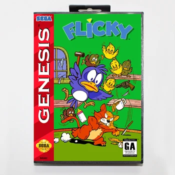 

Flicky 16bit MD Game Card For Sega Mega Drive/ Genesis with Retail Box