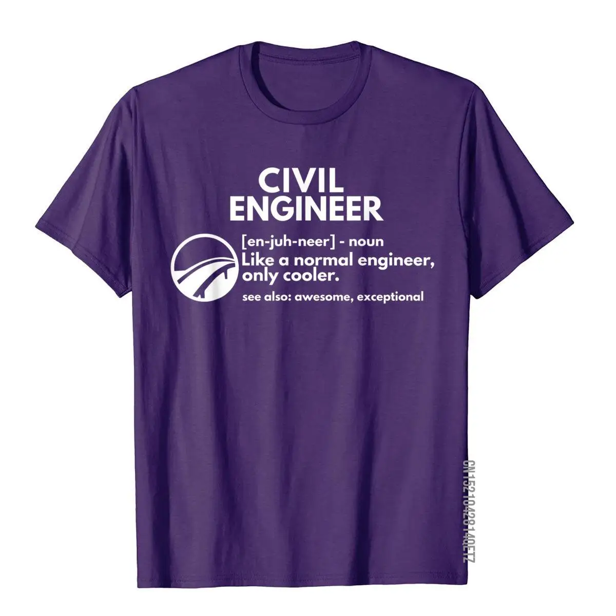 Civil Engineer Definition Funny Engineering T shirt__B12368purple