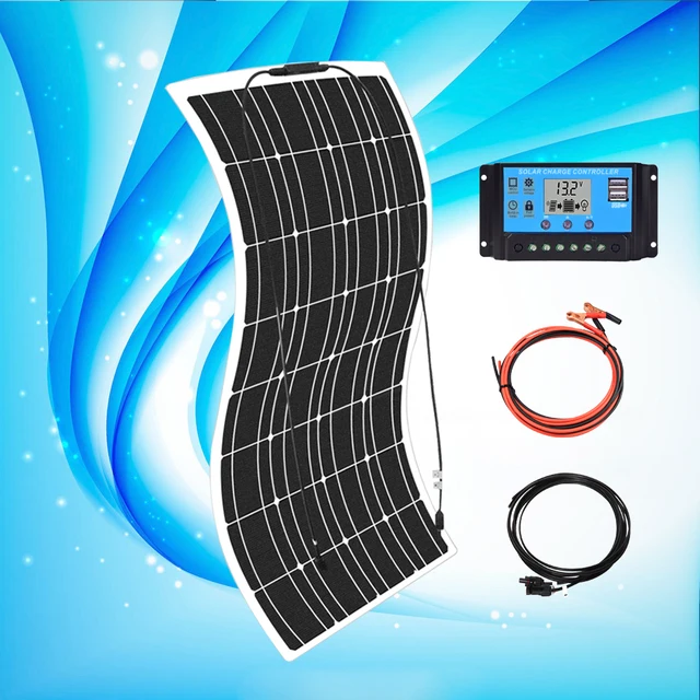 solar panel 12v 24v 1000w 600w 450w 300w battery charger kit complete for car boat vans marine home camper photovoltaic system 150w kit