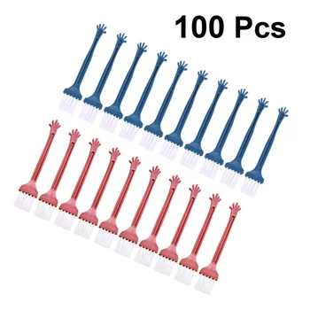 

100 Pcs Computer Cleaning Brush Soft Keyboard Brush Remove Dust and Clean Electronic Brush Home Kitchen Cleaning Brush (Red+Blue
