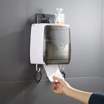 

Waterproof Wall Mounted Toilet Roll Holders Towel Bathroom Tissue Paper Box Rack Bathroom Toilet Tissue Paper Wall Mounted
