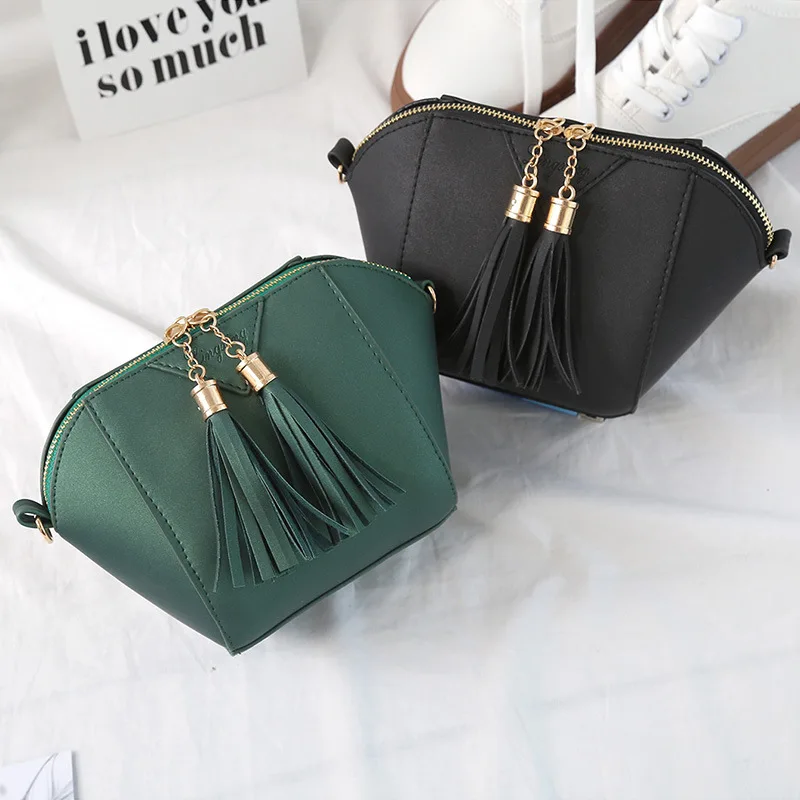 

2017 New Style WOMEN'S Fashion Handbag Tassels Dumplings Gel Bag Japanese Korean of Shell Bag
